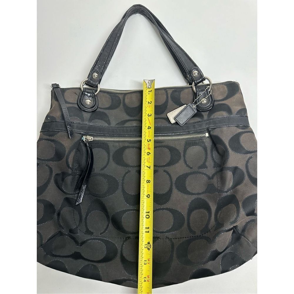 COACH Signature Sateen Canvas Tote Bag Black F1221-18979 See Description - Picture 6 of 15